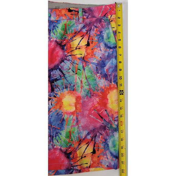 Hreski MEns 42 Paint Splatter Multicolor Golf Performance‎ Stretch Comfy Shorts - Picture 7 of 8